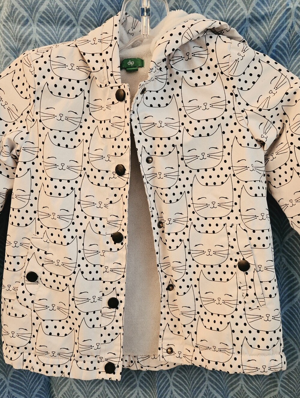 Kitty Raincoat Perfect For Fall! Lined, Cozy, Hood, Snap Closure, Unisex, 4t